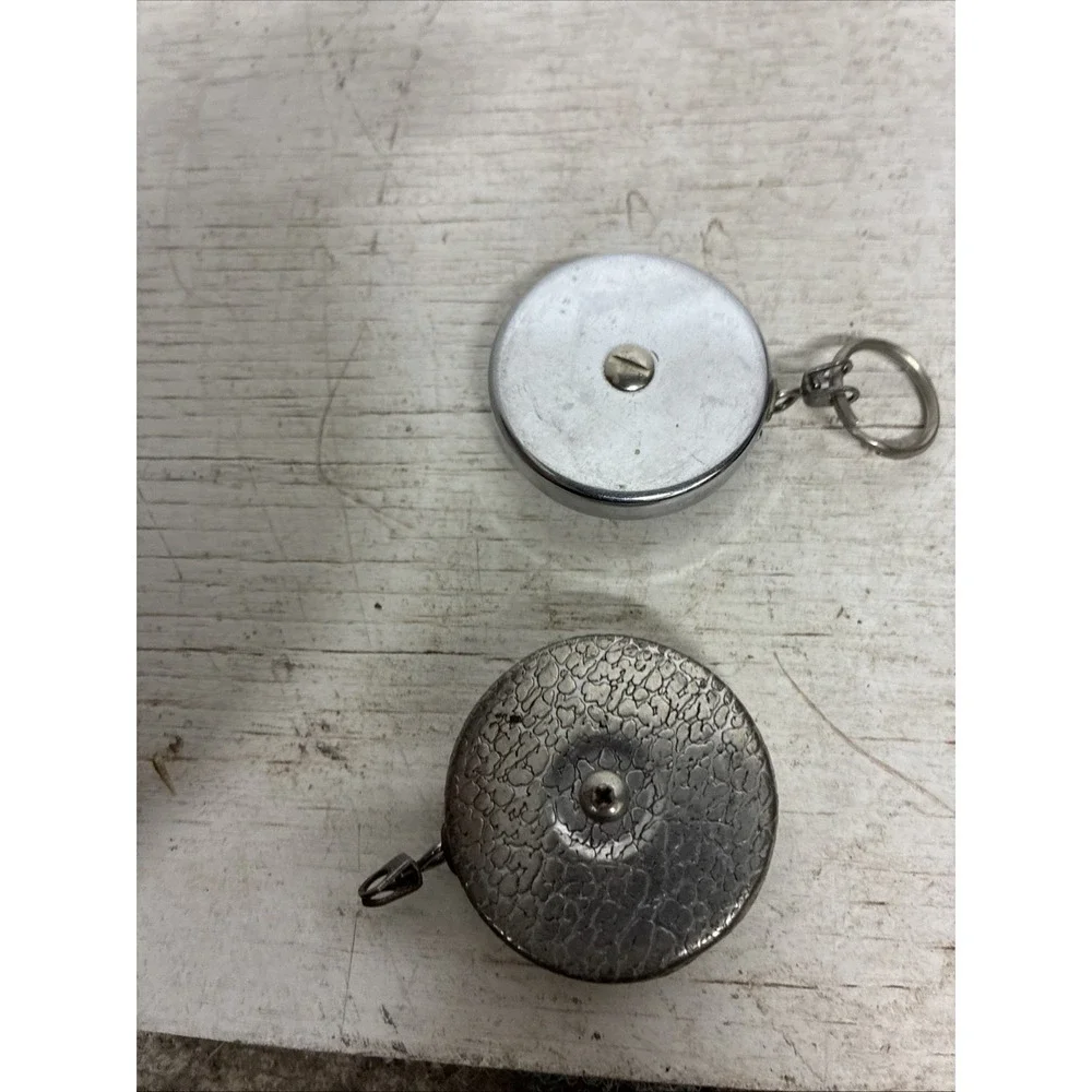 Lot Of 2 Vintage Key-Bak Retractable Key Chain Reel West Coast Chain Mfg Working